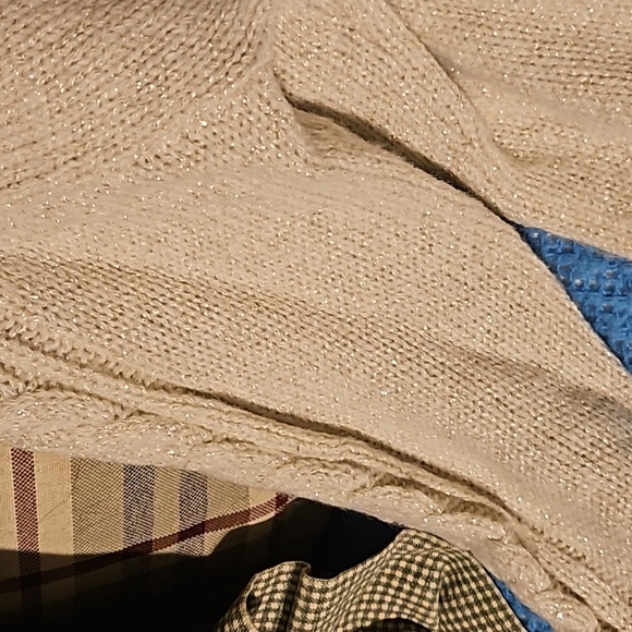 Talbots Large Cream Sparkle Cowl Neck Sweater - Picture 5 of 5